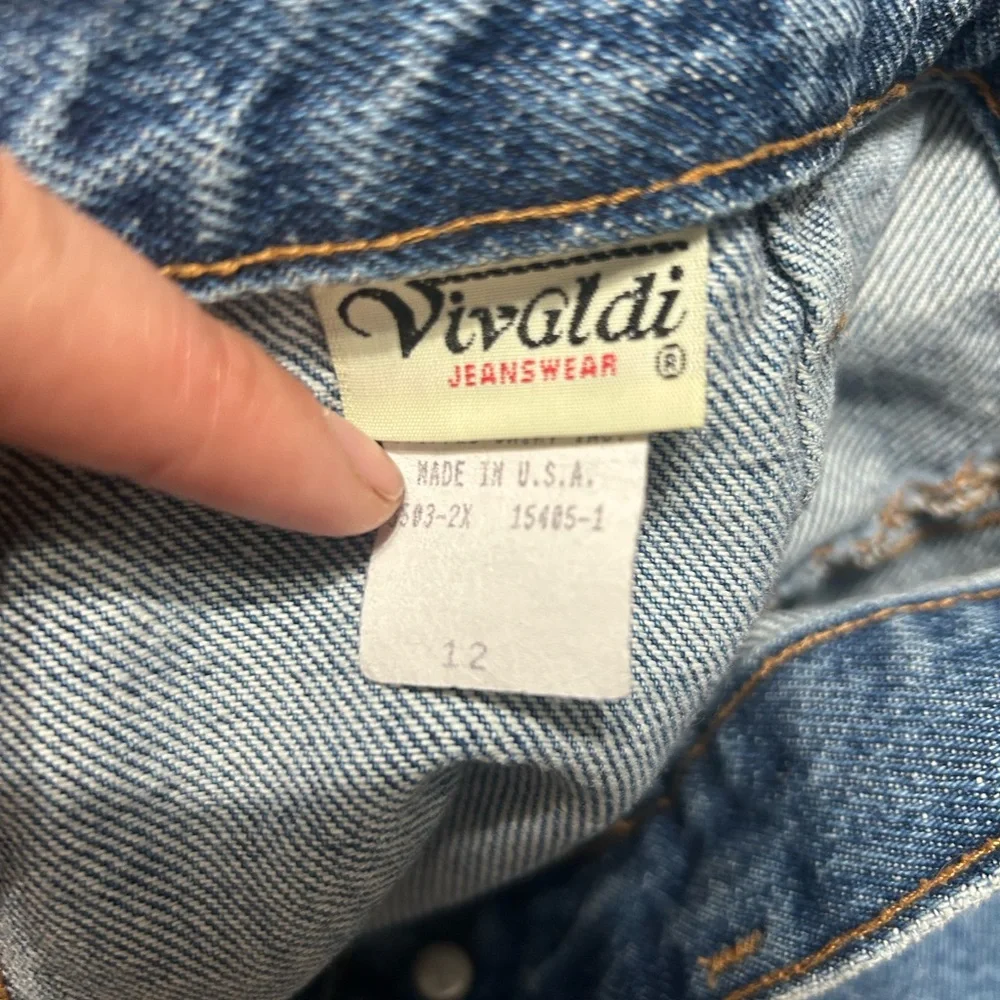 Vintage Blue Button-Down Pencil Skirt